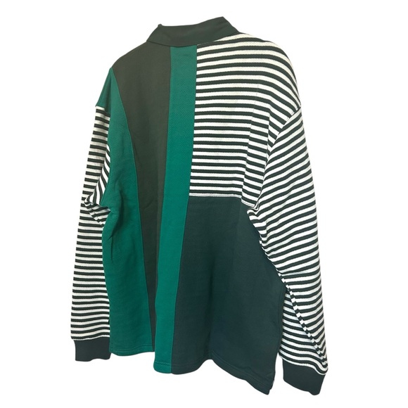 NWT Ted Baker Otlyrun Striped Rugby Top Sz 5 Green - Picture 7 of 14
